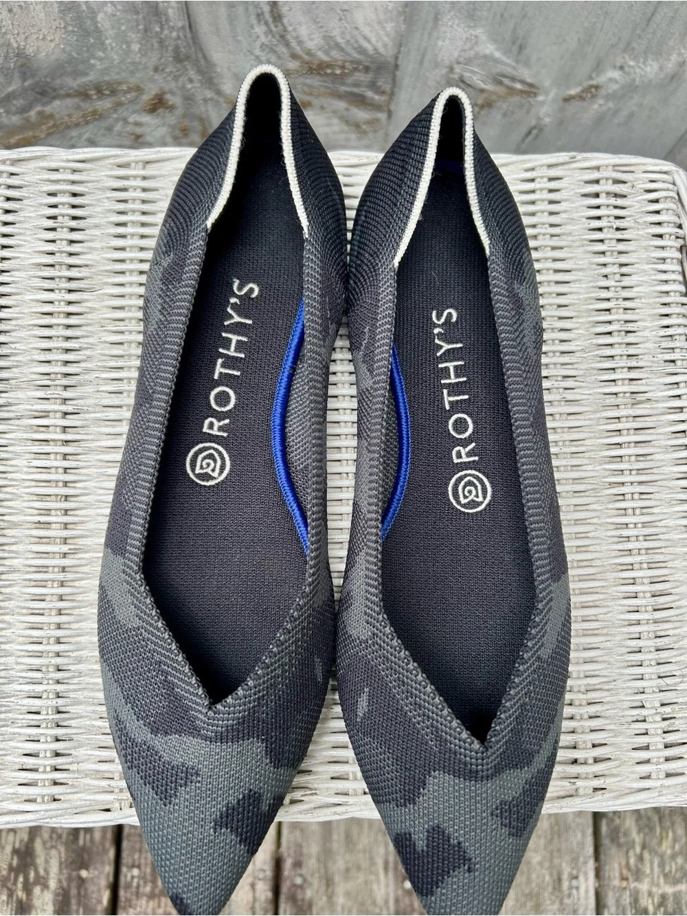 Rothy’s Pointed Flat Grey Camouflage Retired Print 9